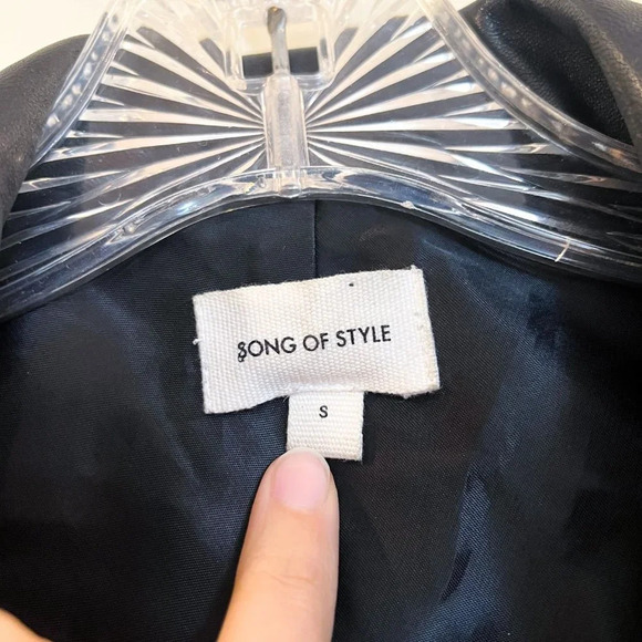 Song Of Style Davi Leather Snap Button Classic Biker Boho Short Leather Jacket S - Picture 8 of 10